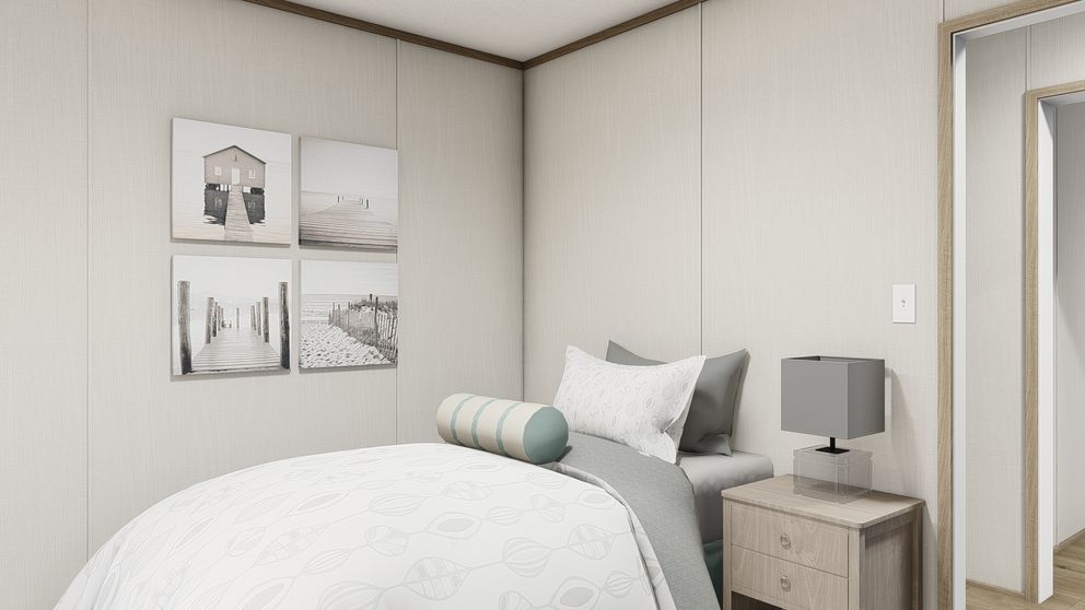 The VISTA Guest Bedroom. This Manufactured Mobile Home features 3 bedrooms and 2 baths.