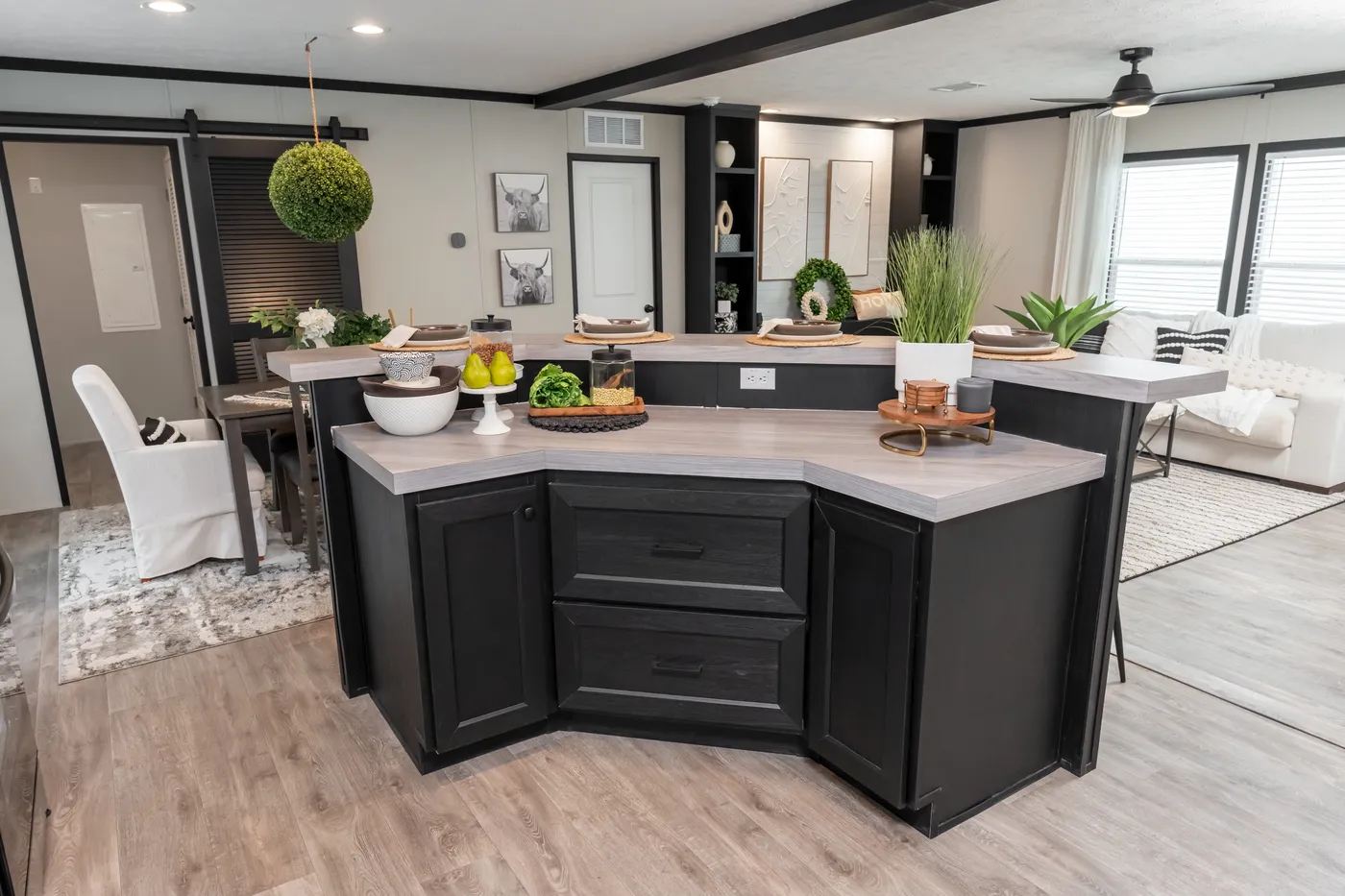 The CRAZY EIGHTS Kitchen. This Manufactured Mobile Home features 4 bedrooms and 2 baths.