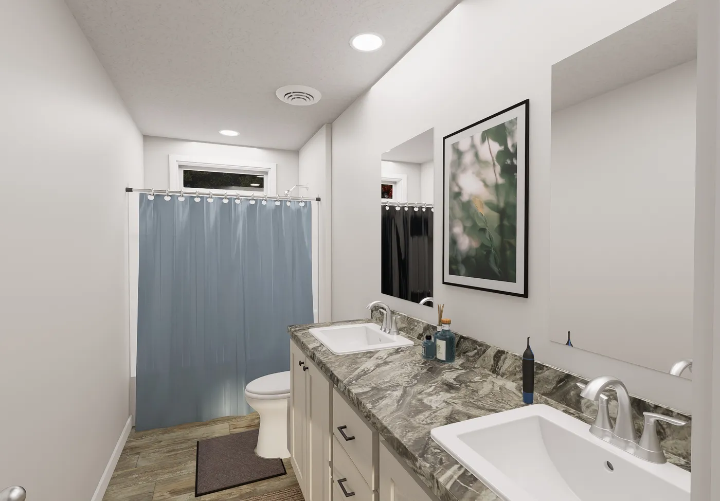 The 5030 IMAGINE Primary Bathroom. This Manufactured Mobile Home features 2 bedrooms and 2 baths.
