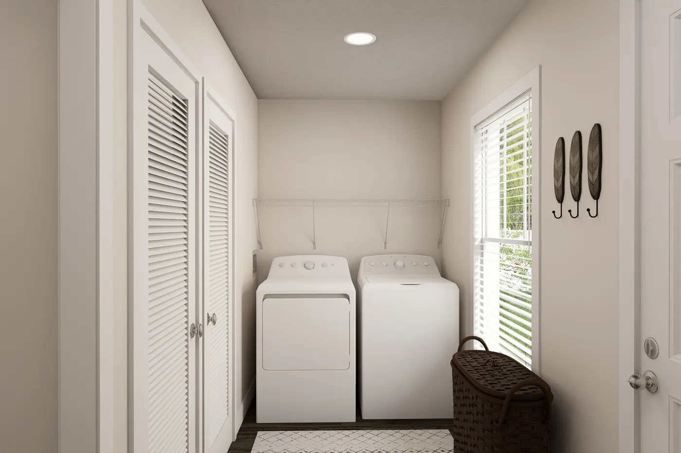 The 5628-MS067-2 HUNTINGTON Utility Room. This Manufactured Mobile Home features 4 bedrooms and 2 baths.