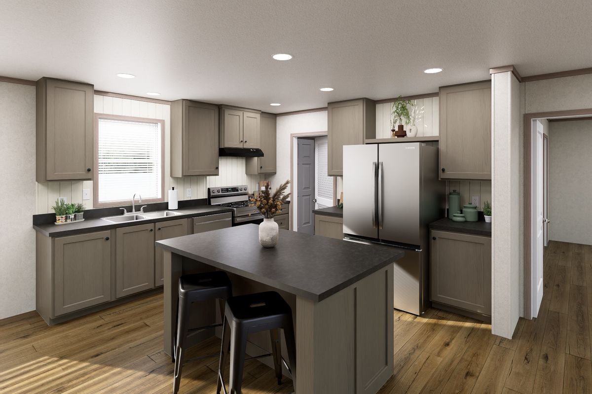 The 4828-CC51 PILLAR 48 Kitchen. This Manufactured Mobile Home features 3 bedrooms and 2 baths.