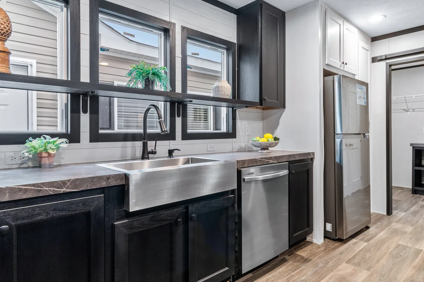 The THE RENEGADE Kitchen. This Manufactured Mobile Home features 3 bedrooms and 2 baths.