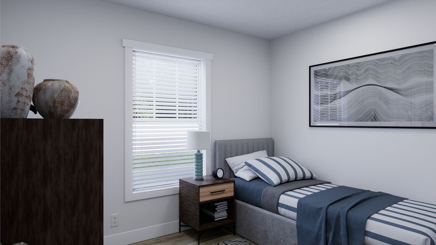 The RIGHT CHOICE 75 Bedroom. This Manufactured Mobile Home features 4 bedrooms and 2 baths.