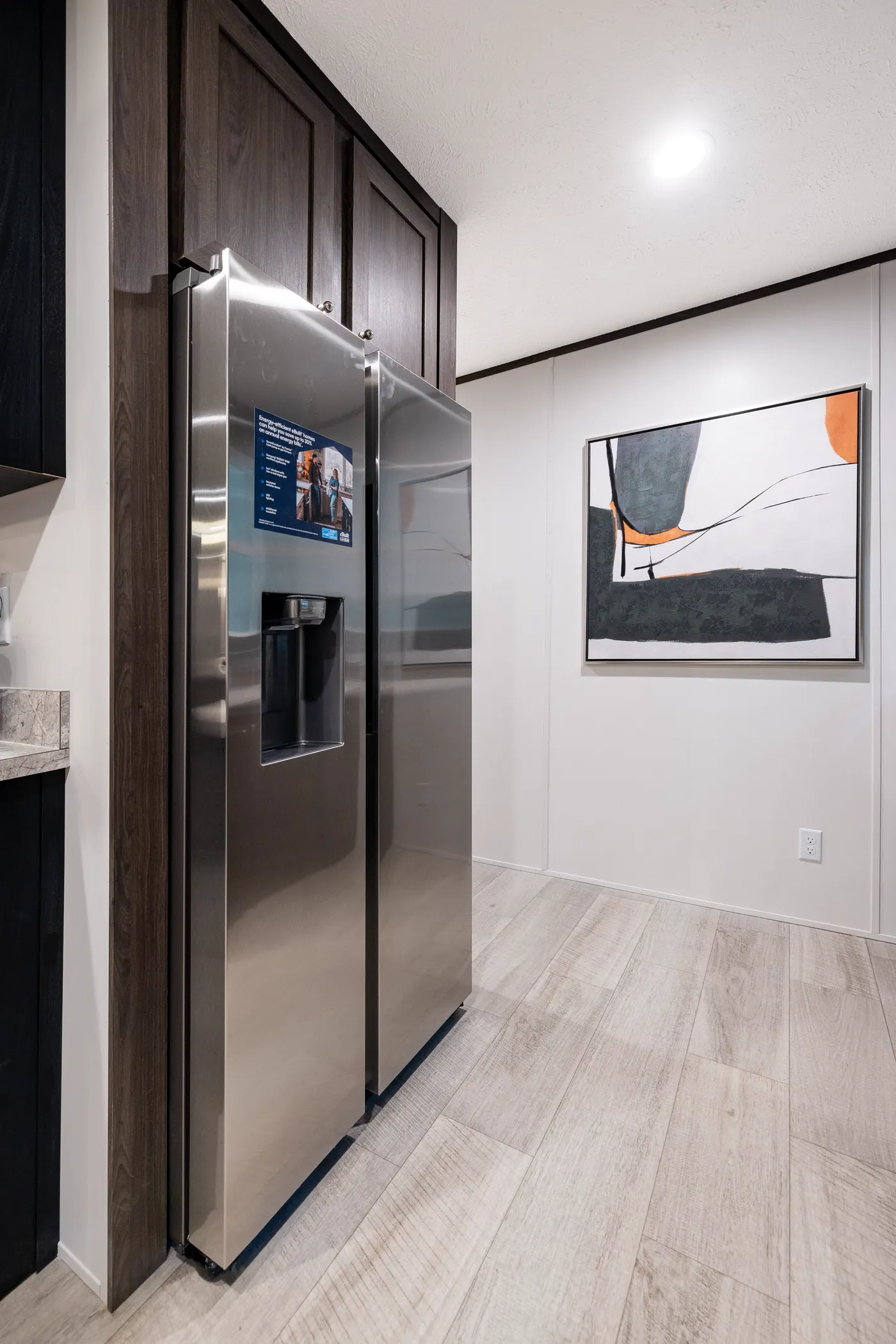 The CRESTWOOD Kitchen. This Manufactured Mobile Home features 3 bedrooms and 2 baths.