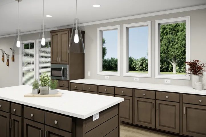 The HUXTON II Kitchen. This Manufactured Mobile Home features 4 bedrooms and 2 baths.