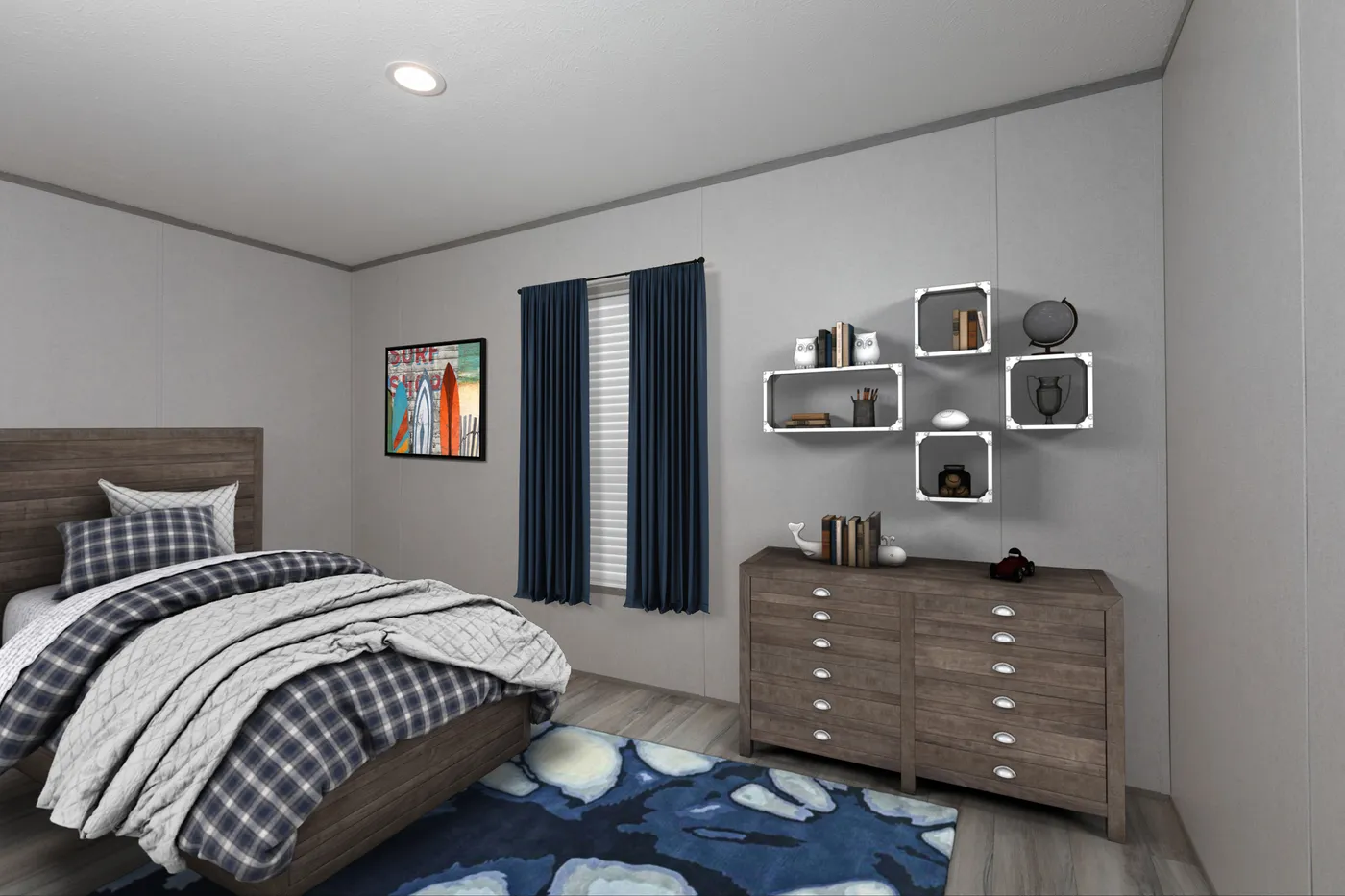 The THE PANTRY HOUSE Guest Bedroom. This Manufactured Mobile Home features 3 bedrooms and 2 baths.