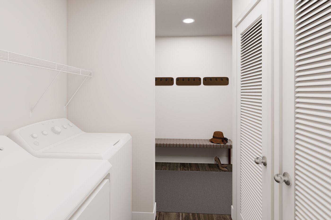 The 5628-MS068 CARMEL Utility Room. This Manufactured Mobile Home features 3 bedrooms and 2 baths.