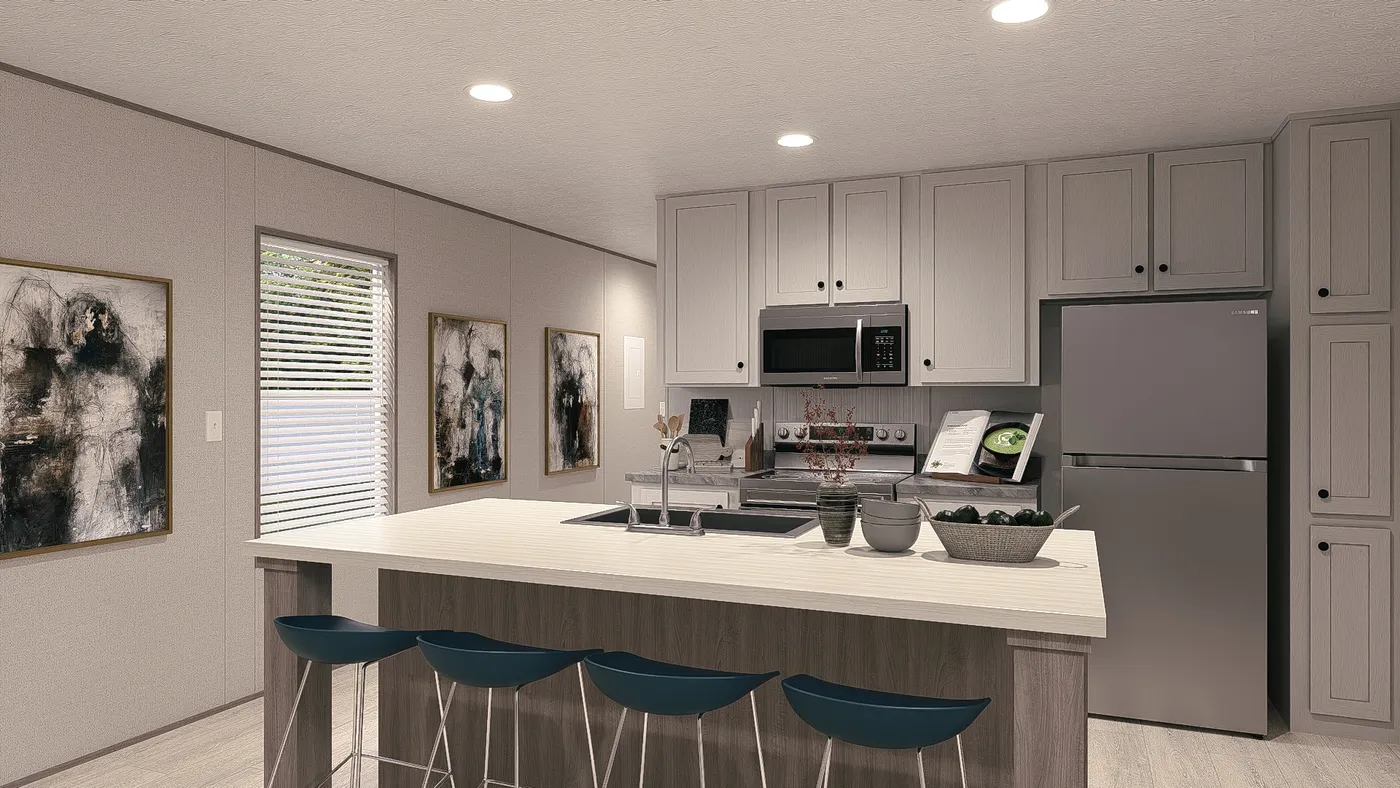 The MAYNARDVILLE CLASSIC 76 Kitchen. This Manufactured Mobile Home features 3 bedrooms and 2 baths.