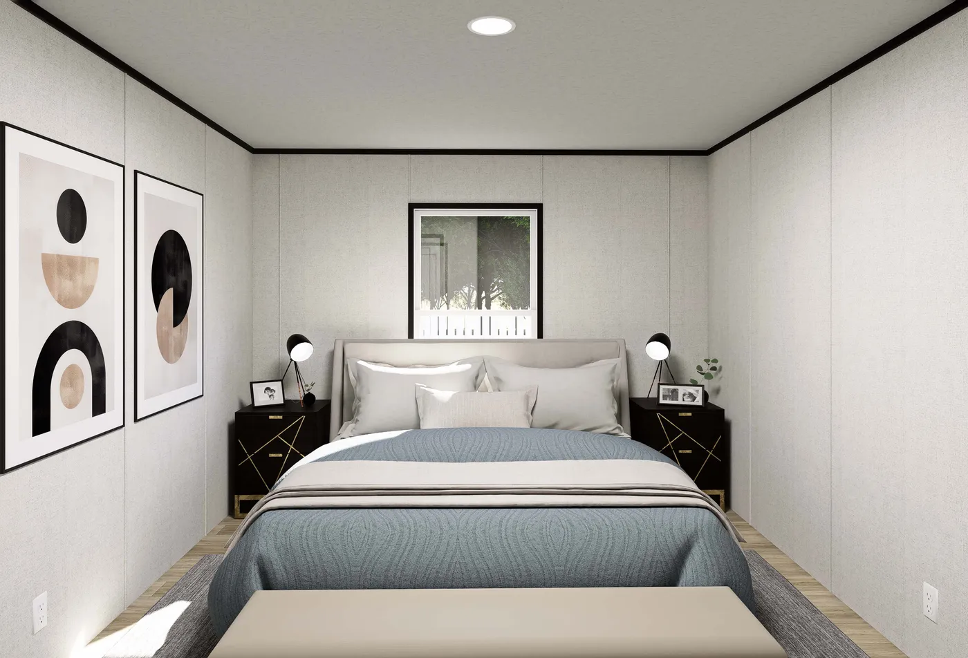 The DAWN Guest Bedroom. This Manufactured Mobile Home features 3 bedrooms and 2 baths.