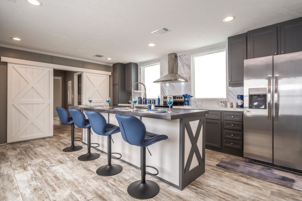 The MAJOR Kitchen. This Manufactured Mobile Home features 3 bedrooms and 2 baths.