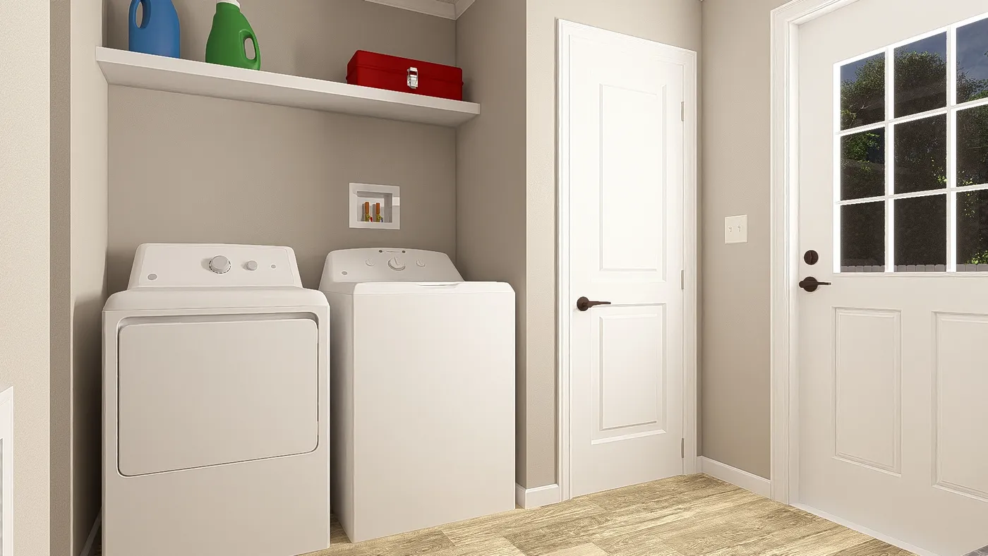 The THE BIG EASY Utility Room. This Manufactured Mobile Home features 4 bedrooms and 3 baths.
