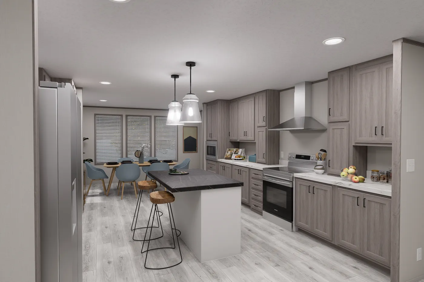 The DIAMOND Kitchen. This Manufactured Mobile Home features 3 bedrooms and 2 baths.