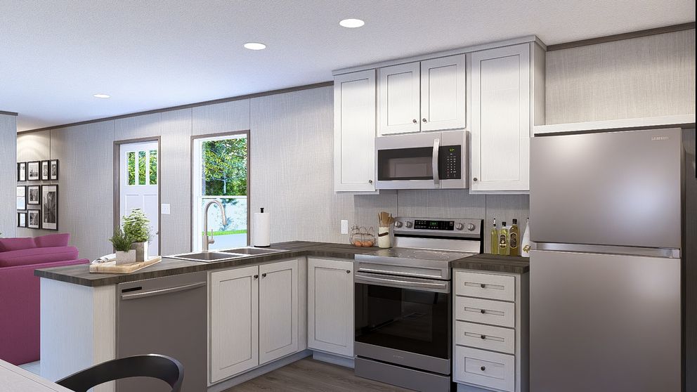 The LEGEND 14X66 Kitchen. This Manufactured Mobile Home features 3 bedrooms and 2 baths.