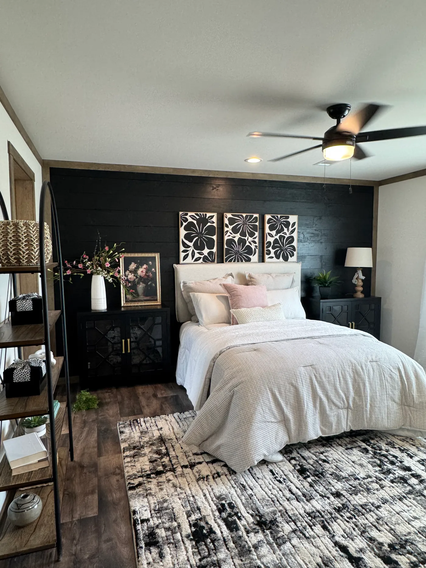 The SAWYER ELITE Primary Bedroom. This Manufactured Mobile Home features 3 bedrooms and 2 baths.