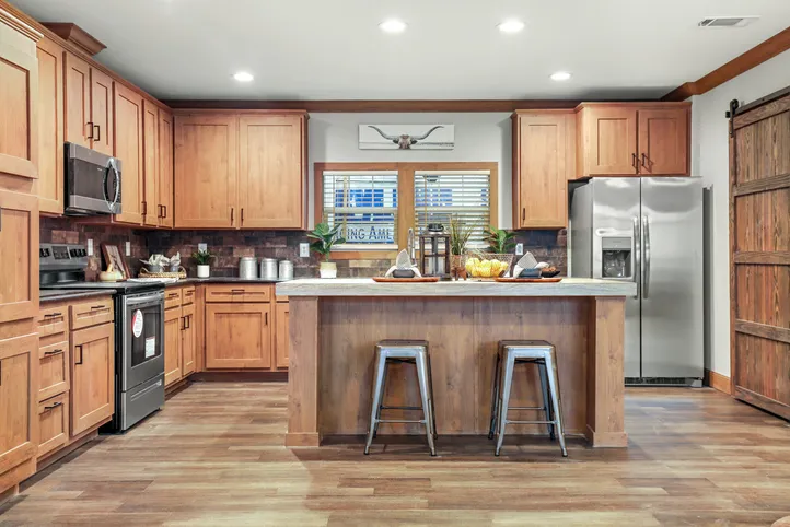 The THE DURANGO Kitchen. This Manufactured Mobile Home features 3 bedrooms and 2 baths.