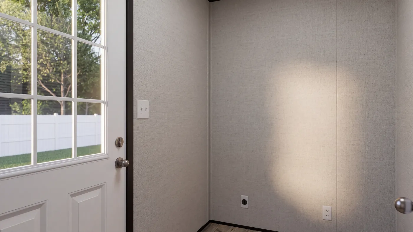 The THE MOUNTAINEER 52 Utility Room. This Manufactured Mobile Home features 3 bedrooms and 2 baths.