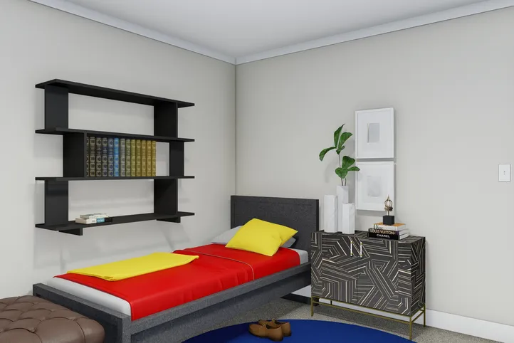 The CLASSIC 60B Bedroom. This Manufactured Mobile Home features 3 bedrooms and 2 baths.