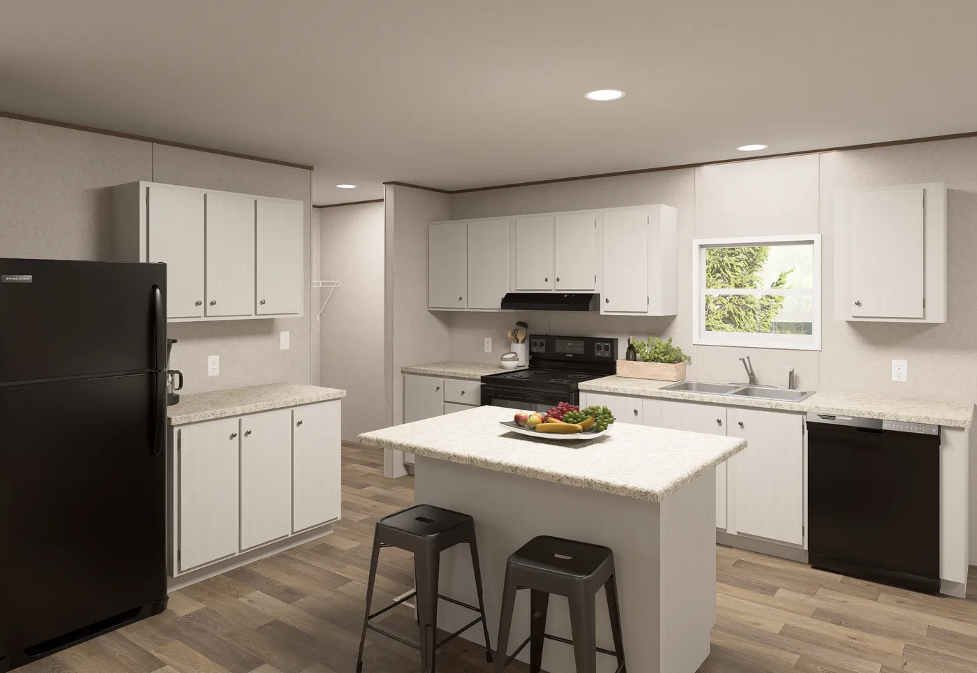 The CEDAR Kitchen. This Manufactured Mobile Home features 3 bedrooms and 2 baths.