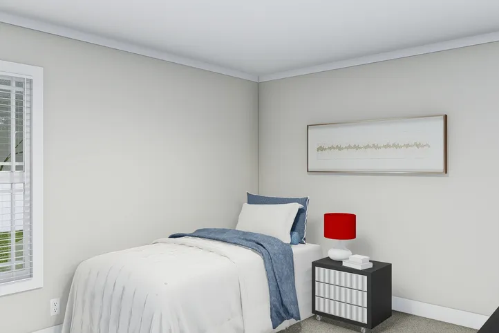 The CLASSIC 60B Bedroom. This Manufactured Mobile Home features 3 bedrooms and 2 baths.