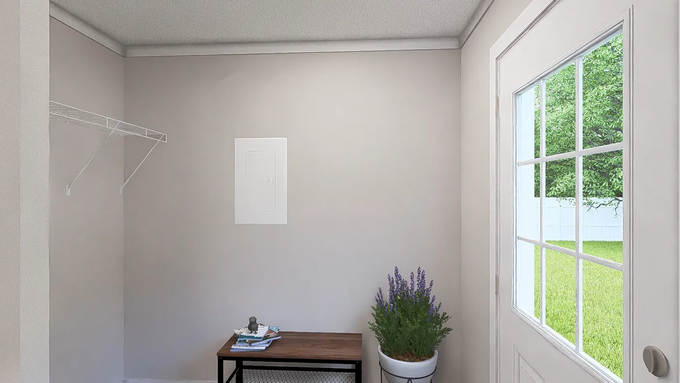 The SWEET CAROLINE Utility Room. This Manufactured Mobile Home features 3 bedrooms and 2 baths.