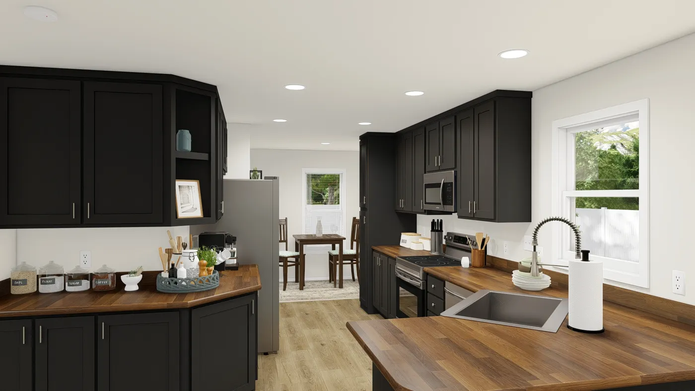 The DRM483F 48'              DREAM Kitchen. This Manufactured Mobile Home features 3 bedrooms and 2 baths.