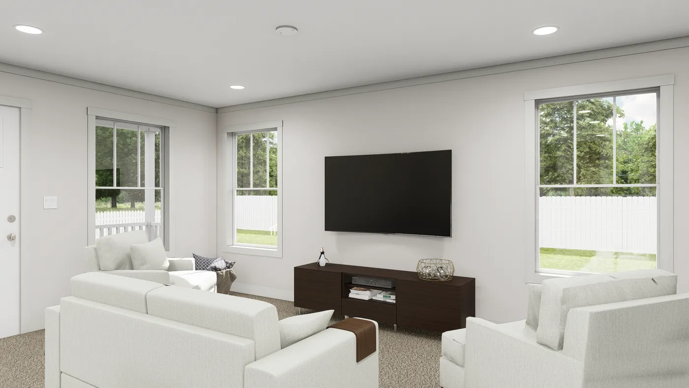 The WHOLE LOTTA LOVE Living Room. This Manufactured Mobile Home features 3 bedrooms and 2 baths.