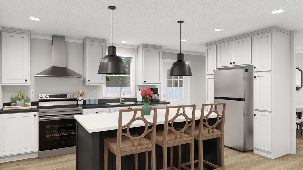 The BROWN EYED GIRL Kitchen. This Manufactured Mobile Home features 4 bedrooms and 2 baths.