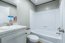 The SELECT 16602A Guest Bathroom. This Manufactured Mobile Home features 2 bedrooms and 2 baths.