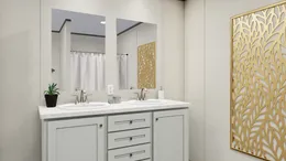 The LEGEND 28X48 Primary Bathroom. This Manufactured Mobile Home features 3 bedrooms and 2 baths.