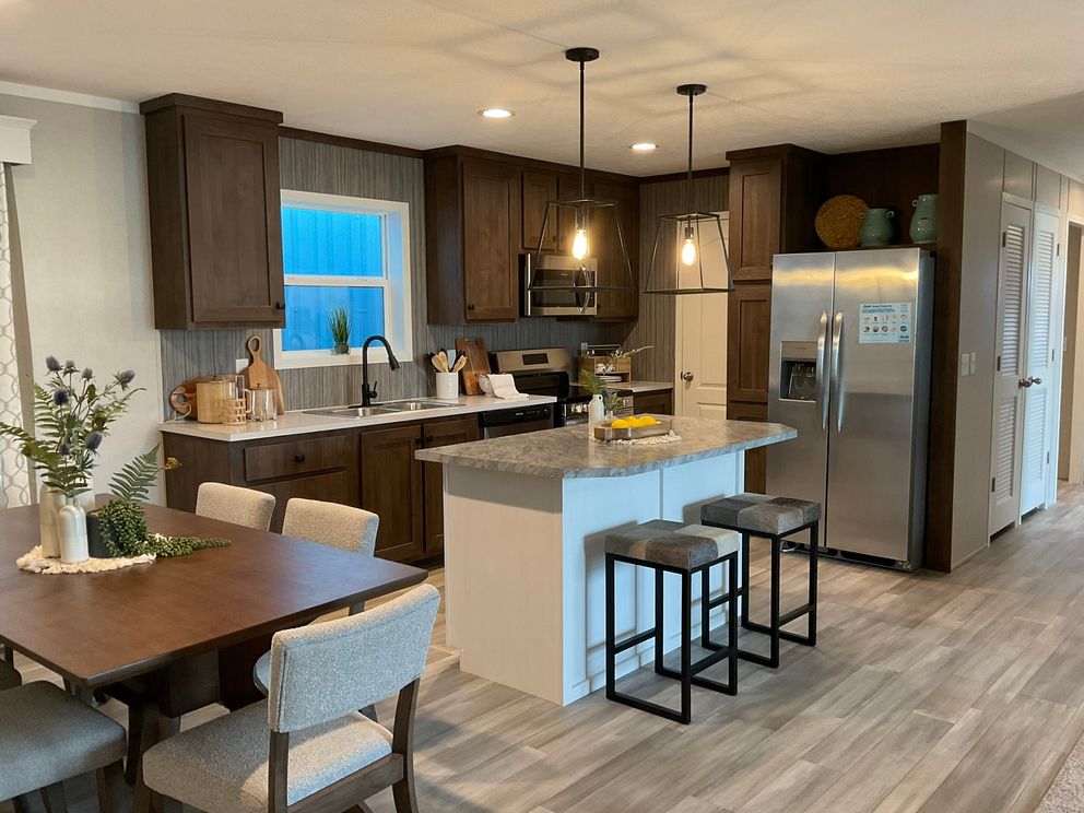 The AMETHYST Kitchen. This Manufactured Mobile Home features 3 bedrooms and 2 baths.