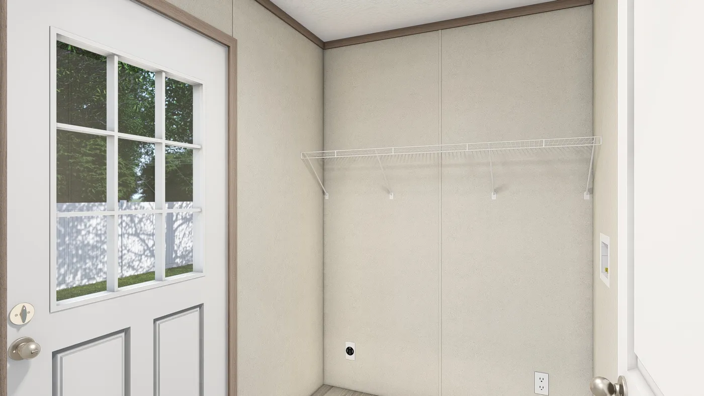 The 4428-E781 THE PULSE Utility Room. This Manufactured Mobile Home features 3 bedrooms and 2 baths.