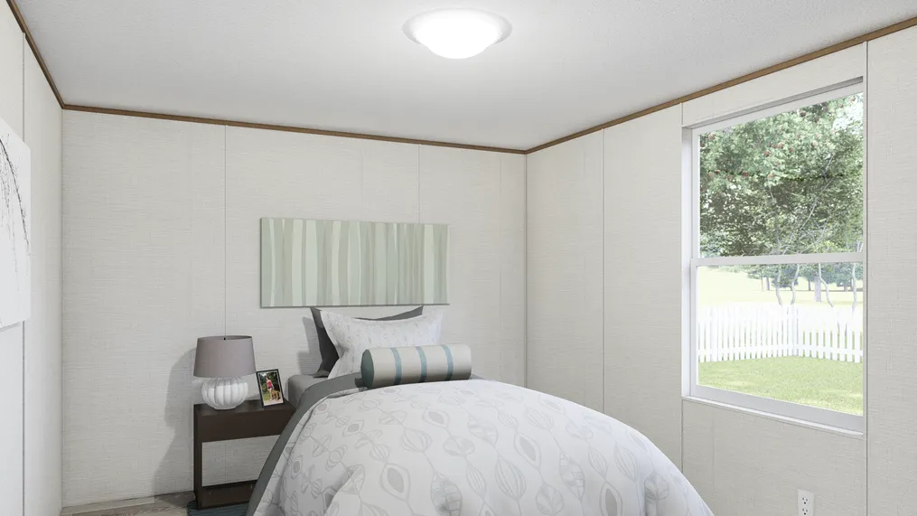 The BLISS Guest Bedroom. This Manufactured Mobile Home features 2 bedrooms and 1 bath.