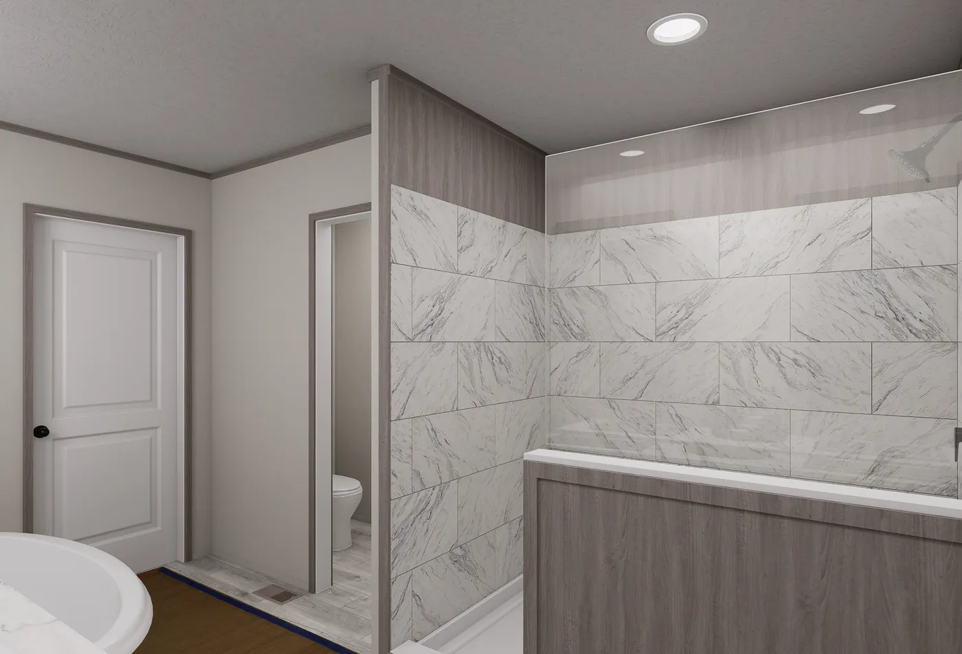 The DIAMOND Primary Bathroom. This Manufactured Mobile Home features 3 bedrooms and 2 baths.