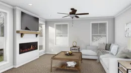 The THE SOUTHERN CHARM Family Room. This Manufactured Mobile Home features 3 bedrooms and 2 baths.
