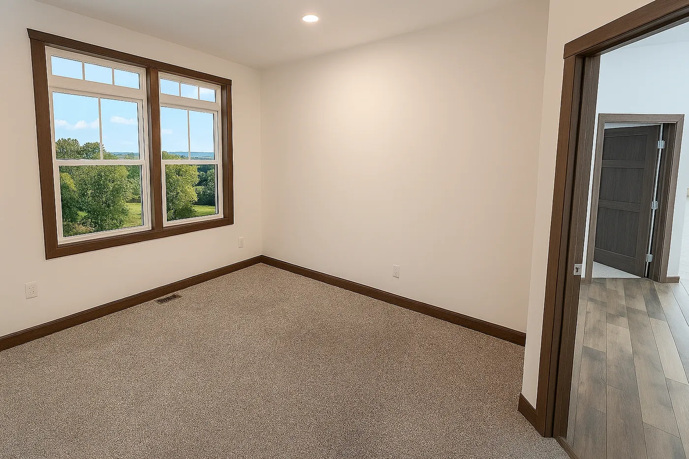 The LEGEND 402 MOD Bedroom. This Modular Home features 3 bedrooms and 2 baths.