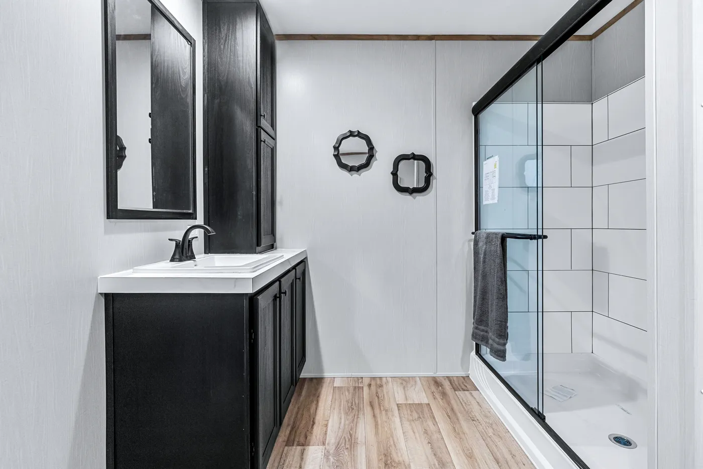 The ANATOLIA Primary Bathroom. This Manufactured Mobile Home features 3 bedrooms and 2 baths.