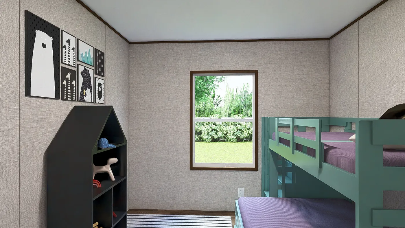 The MAPLE Guest Bedroom. This Manufactured Mobile Home features 3 bedrooms and 2 baths.