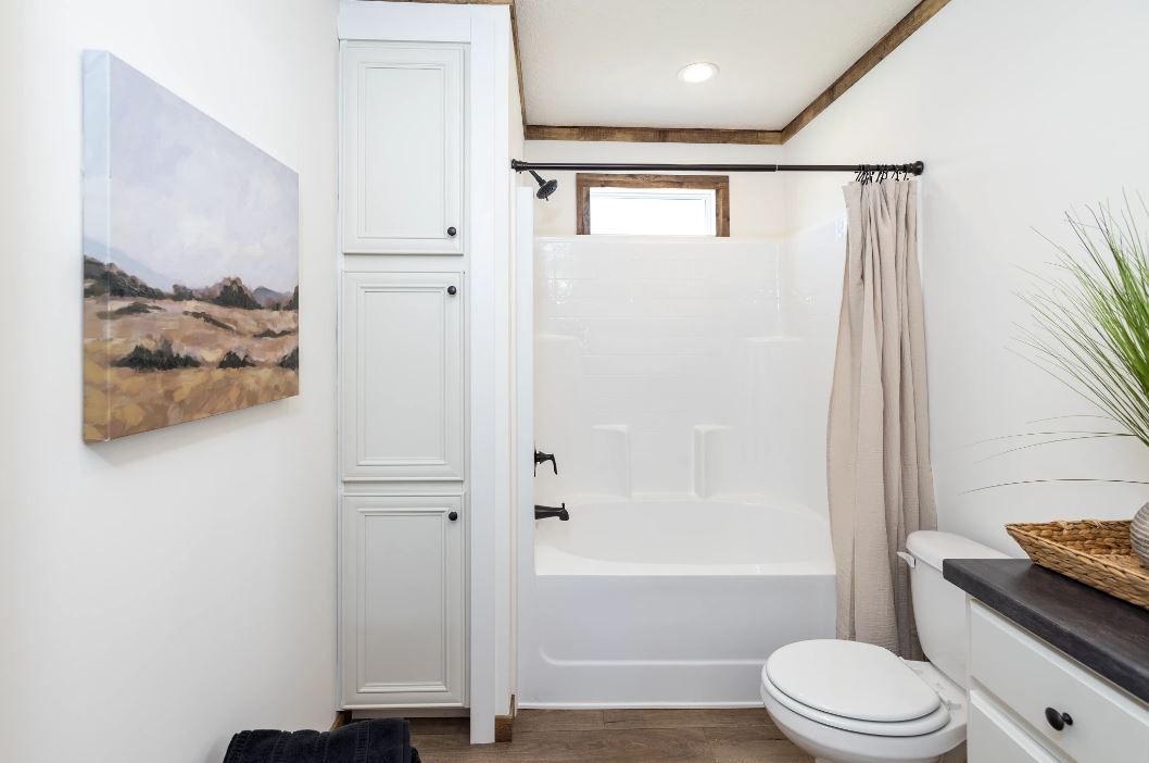 The ARABELLA Guest Bathroom. This Manufactured Mobile Home features 3 bedrooms and 2 baths.