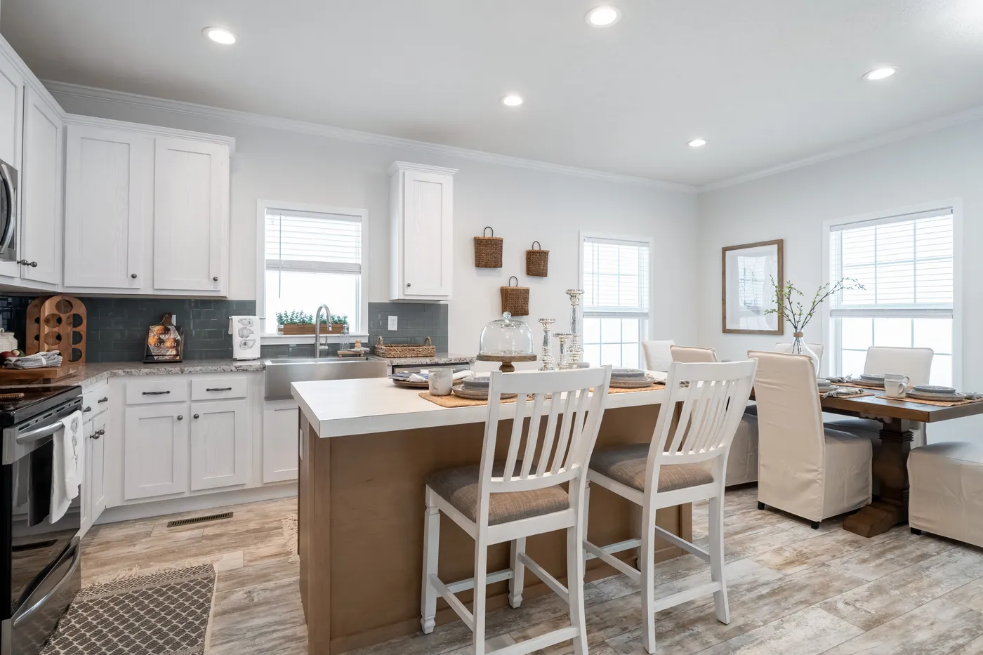 The 2889 THE COTTAGE MOD Kitchen. This Modular Home features 3 bedrooms and 2 baths.