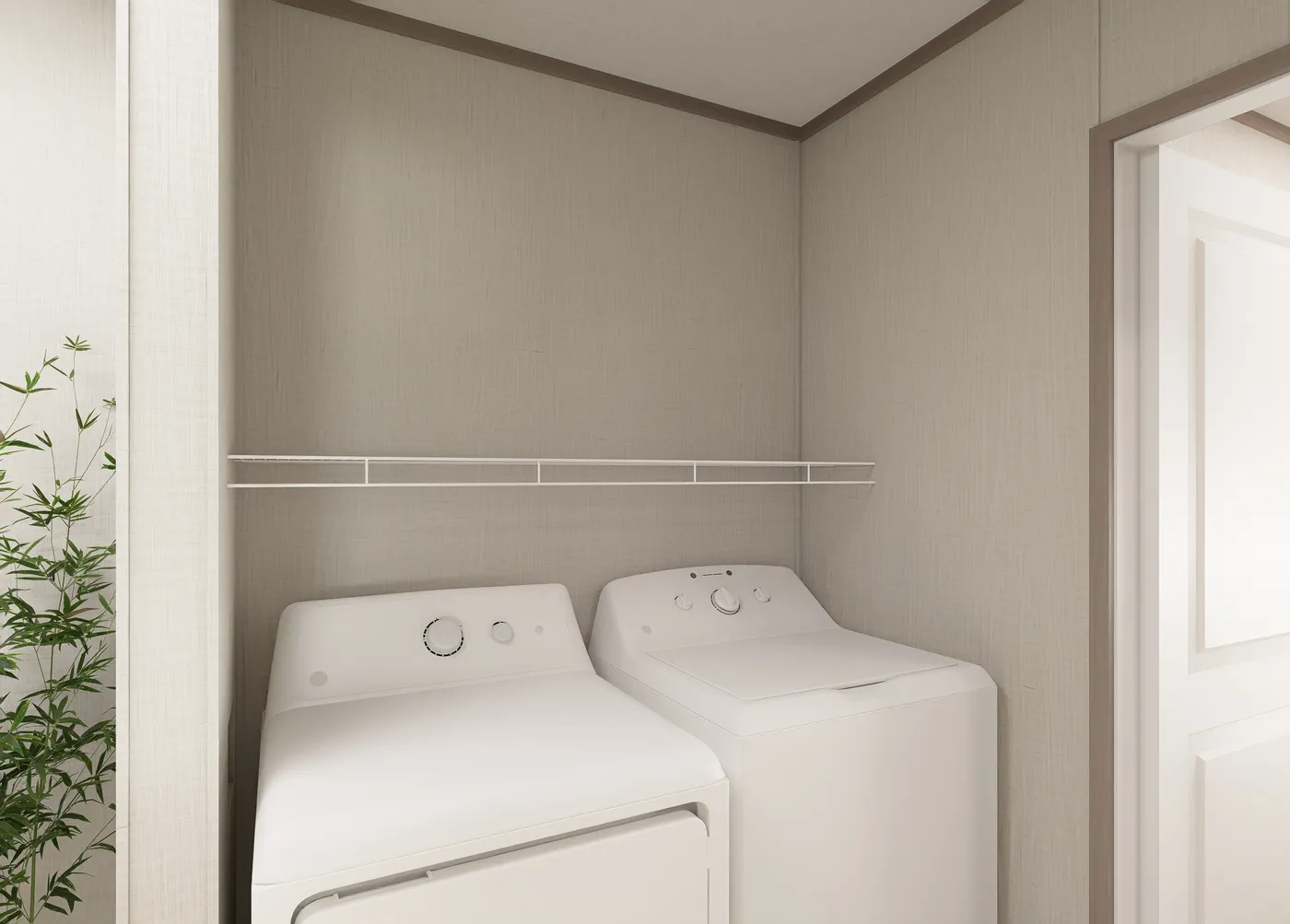 The FLEX COASTAL BREEZE Utility Room. This Manufactured Mobile Home features 3 bedrooms and 2 baths.