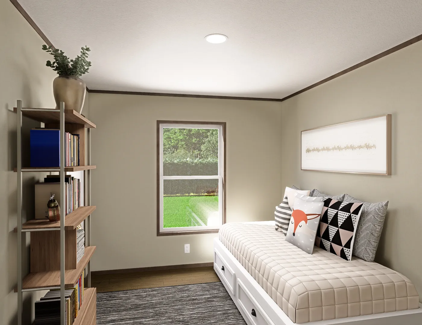 The FIJI Guest Bedroom. This Manufactured Mobile Home features 3 bedrooms and 2 baths.