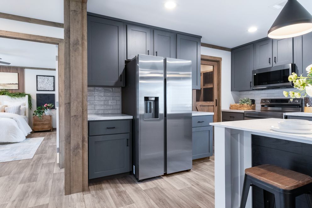 The FARM 3 FLEX Kitchen. This Manufactured Mobile Home features 3 bedrooms and 2 baths.