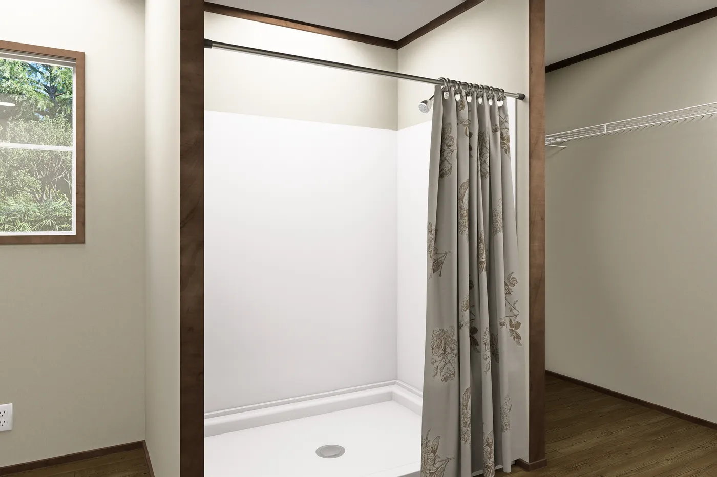The SNOWCAP Primary Bathroom. This Manufactured Mobile Home features 4 bedrooms and 3 baths.