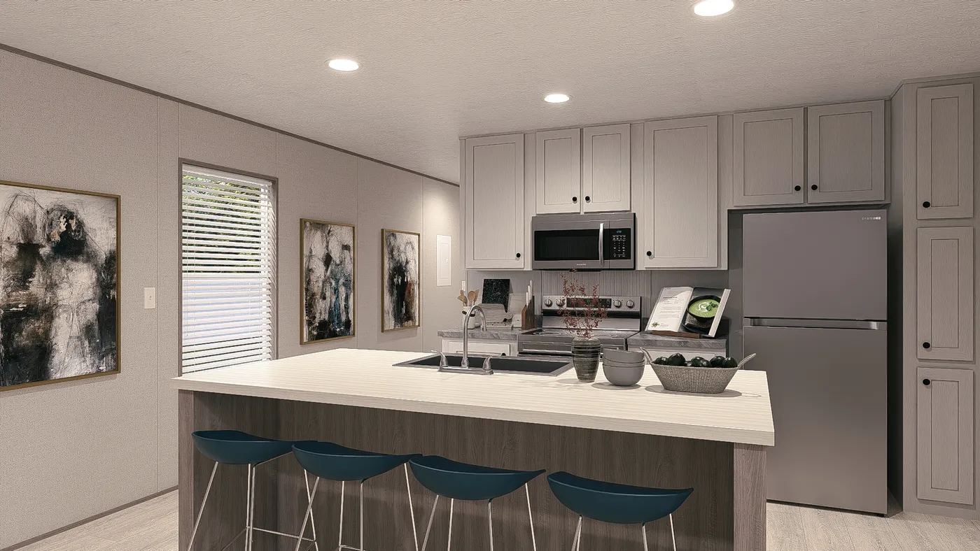 The MAYNARDVILLE CLASSIC 72 Kitchen. This Manufactured Mobile Home features 3 bedrooms and 2 baths.
