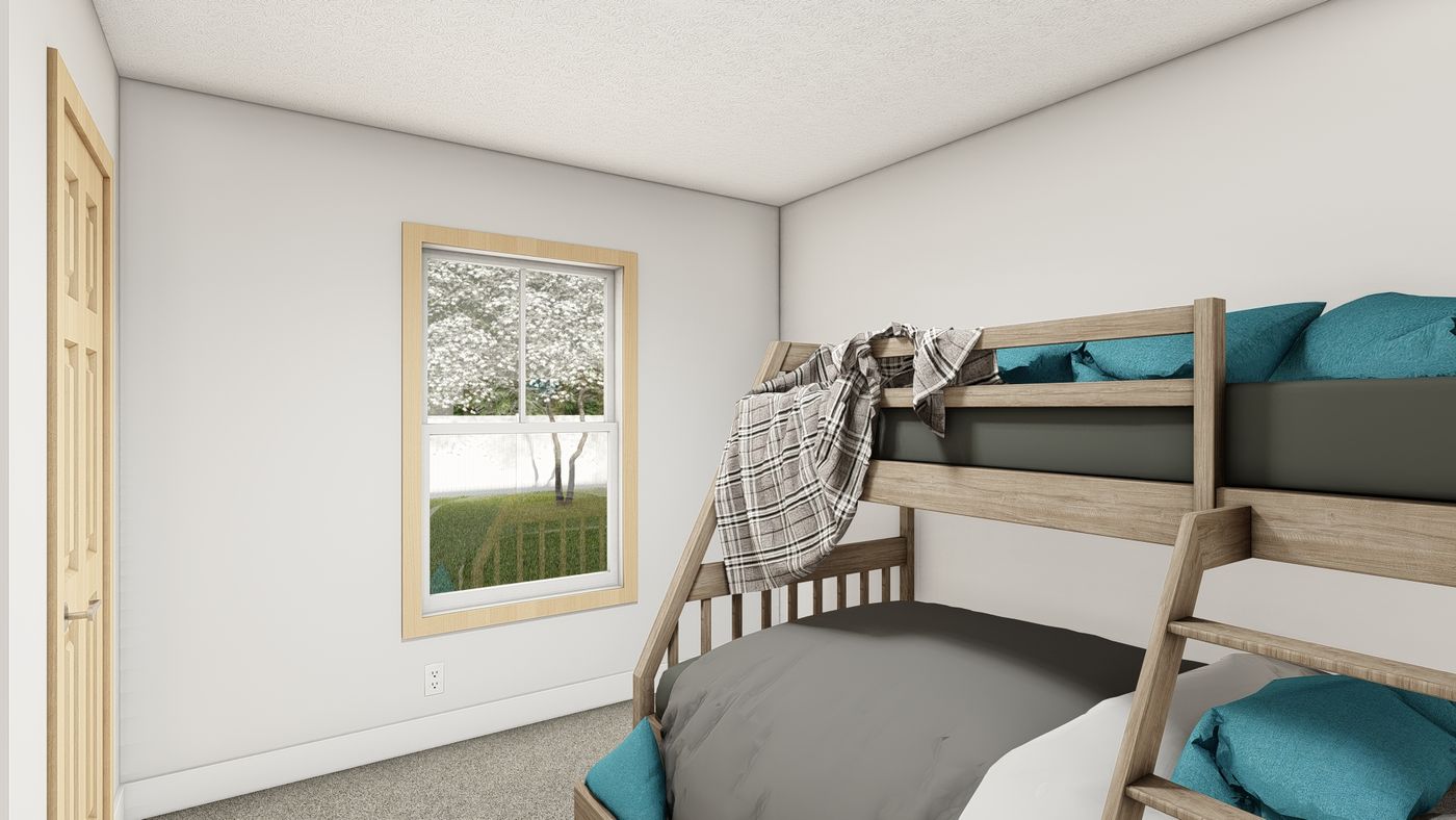 The LEGACY 377 Bedroom. This Manufactured Mobile Home features 3 bedrooms and 2 baths.