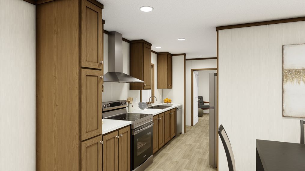 The DESIRE Kitchen. This Manufactured Mobile Home features 3 bedrooms and 2 baths.