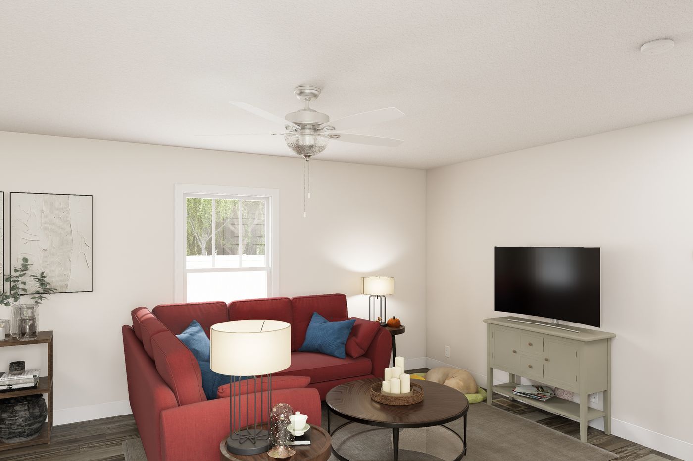 The 7616-SW023 Living Room. This Manufactured Mobile Home features 3 bedrooms and 2 baths.