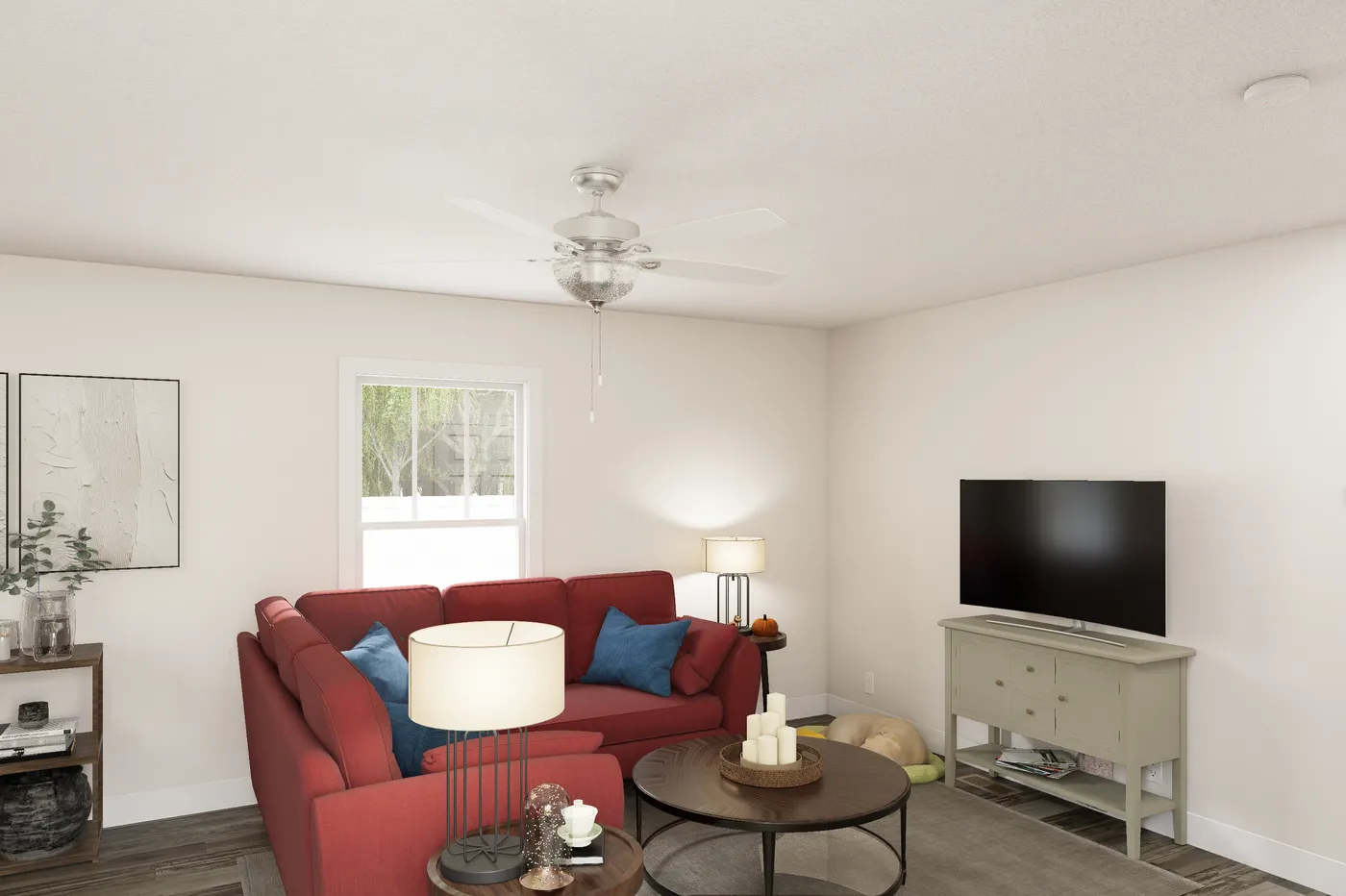 The 7616-SW023 Living Room. This Manufactured Mobile Home features 3 bedrooms and 2 baths.