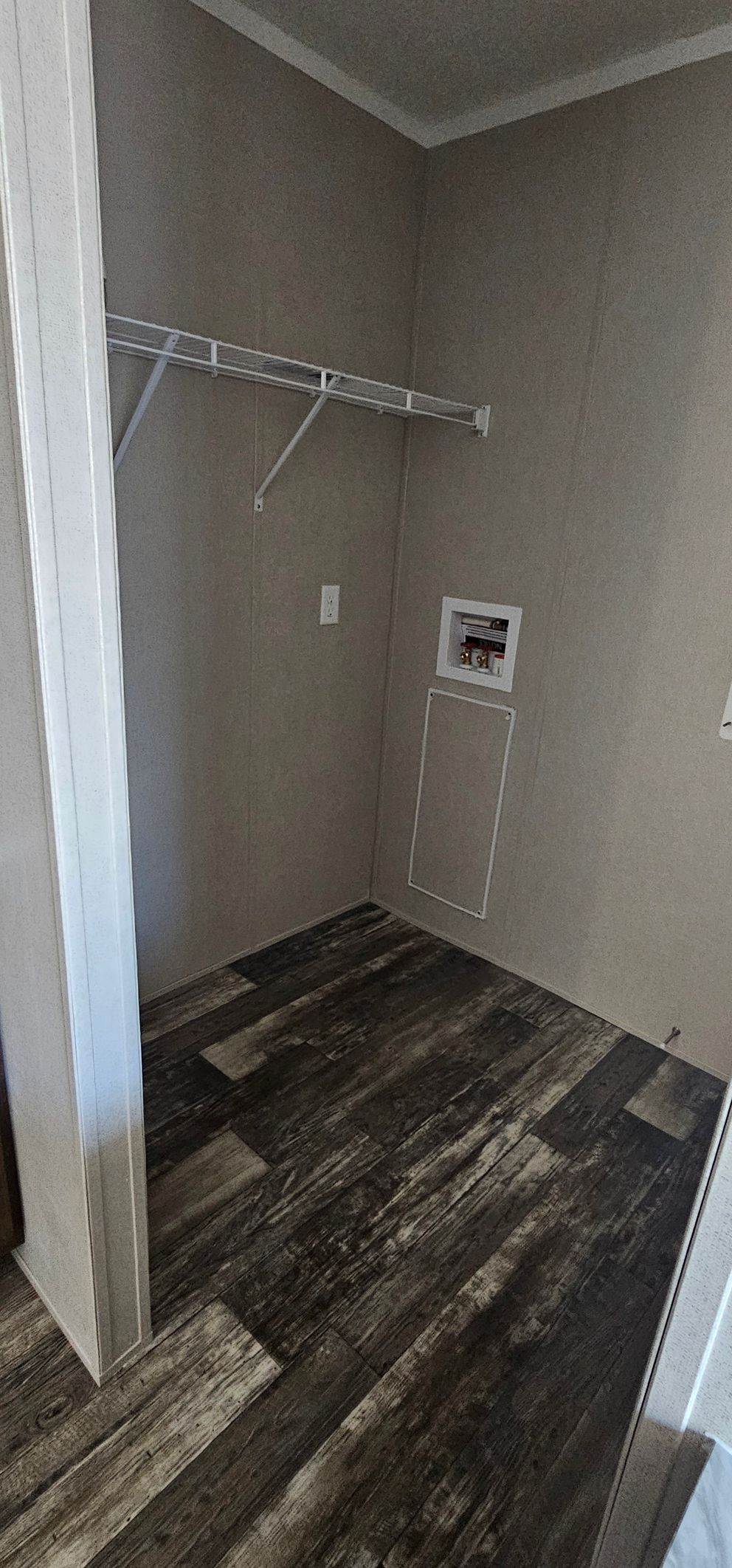 The ONYX 48 Utility Room. This Manufactured Mobile Home features 2 bedrooms and 1 bath.