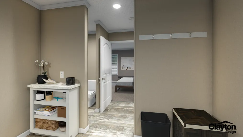 The SWEET BREEZE 56 Master Bathroom. This Manufactured Mobile Home features 3 bedrooms and 2 baths.